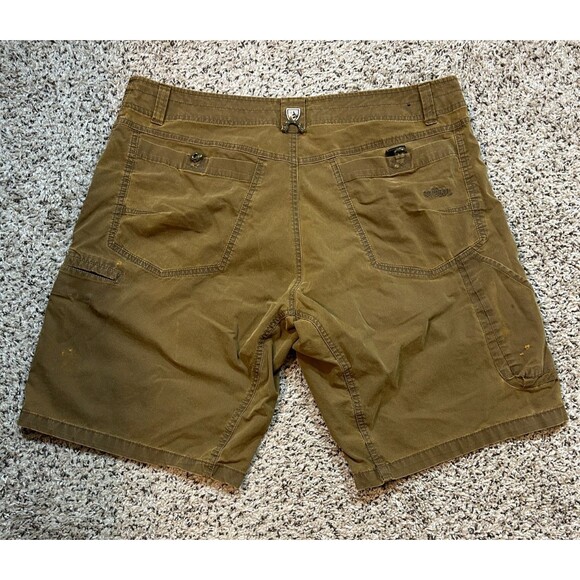 Kuhl Shorts Mens 38 Brown Distressed Vintage Style Outdoor Trail Hiking 5125 - Picture 8 of 14